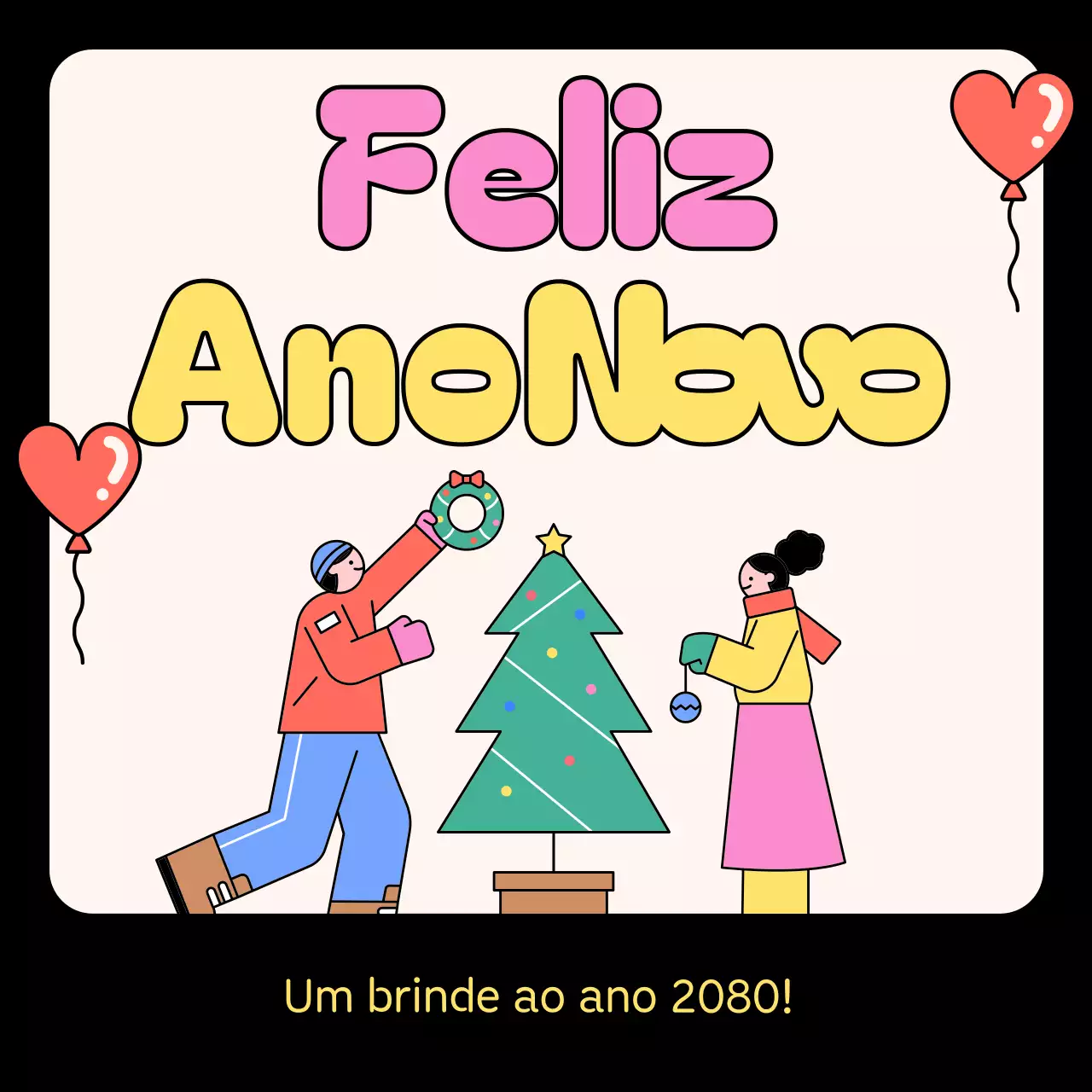 Festas de Ano Novo cor-de-rosa e acolhedoras
