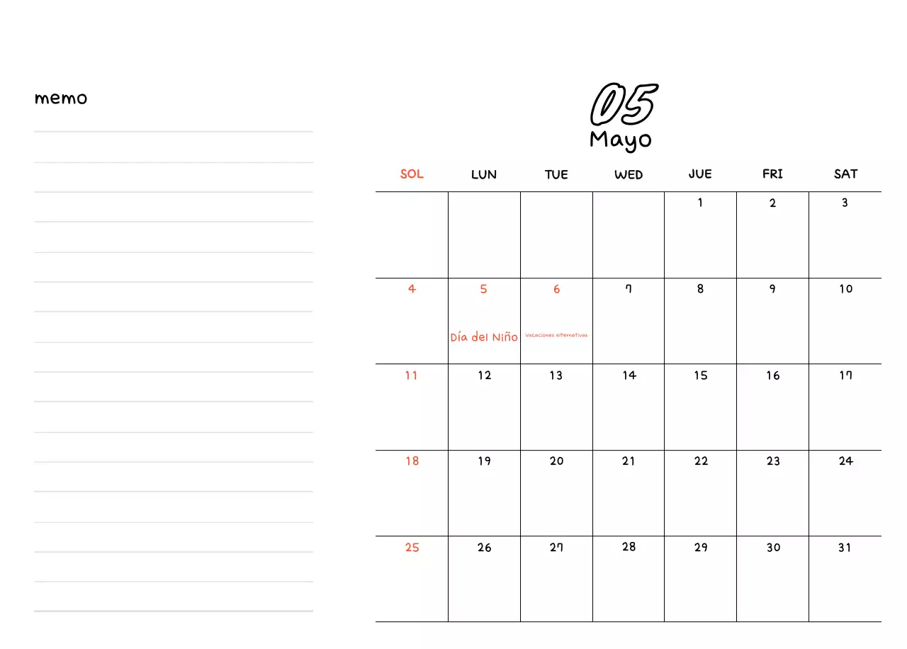 Agenda de Año Nuevo blanca y bonita