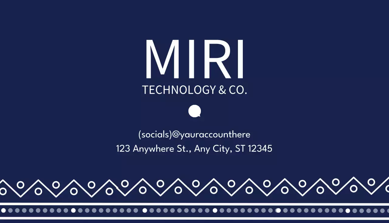 Blue Geometric Business Card