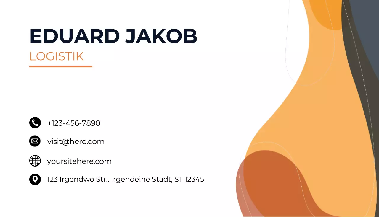 orange moderne Logistikkarte