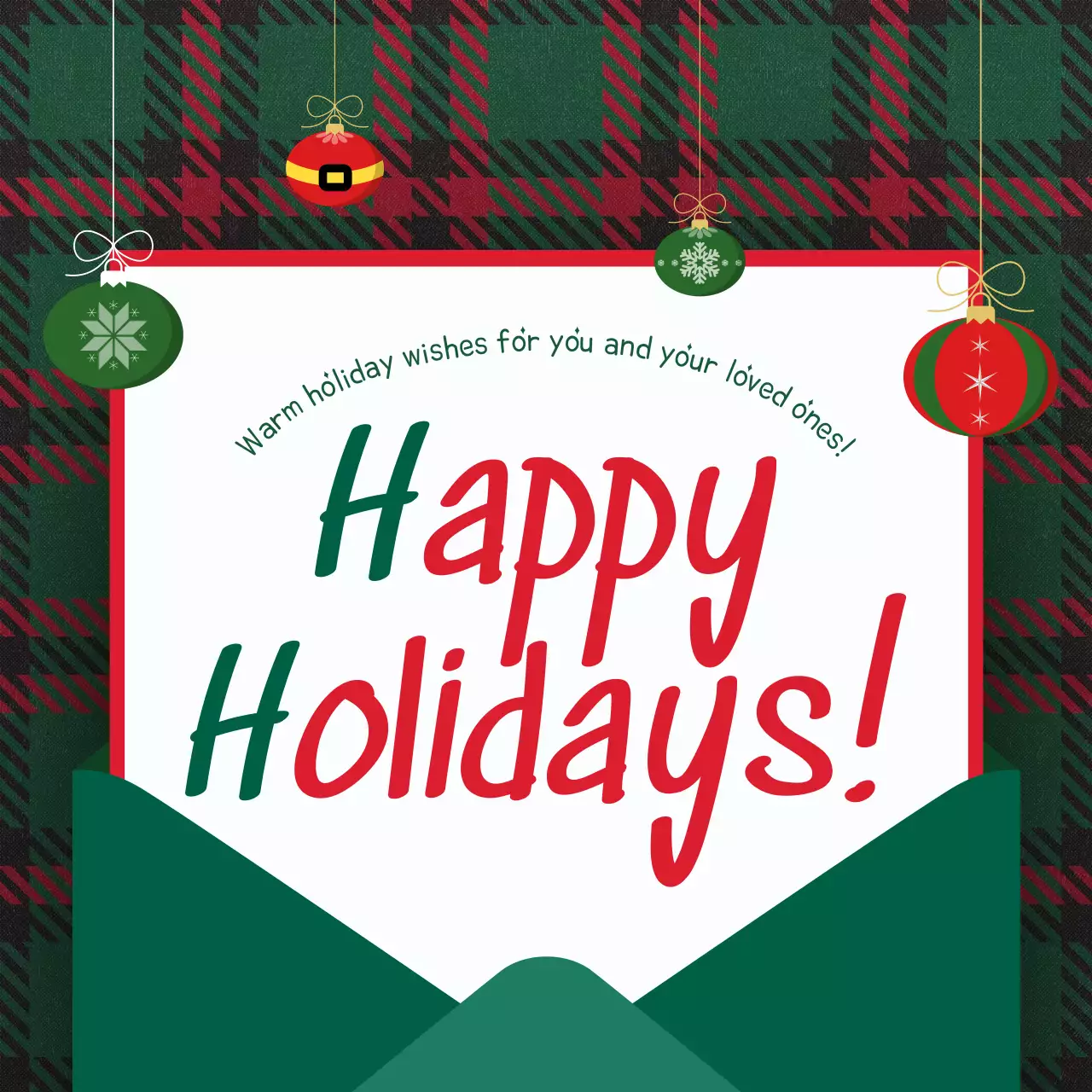 Postagem de mídia social de cartão de Natal tradicional vermelho