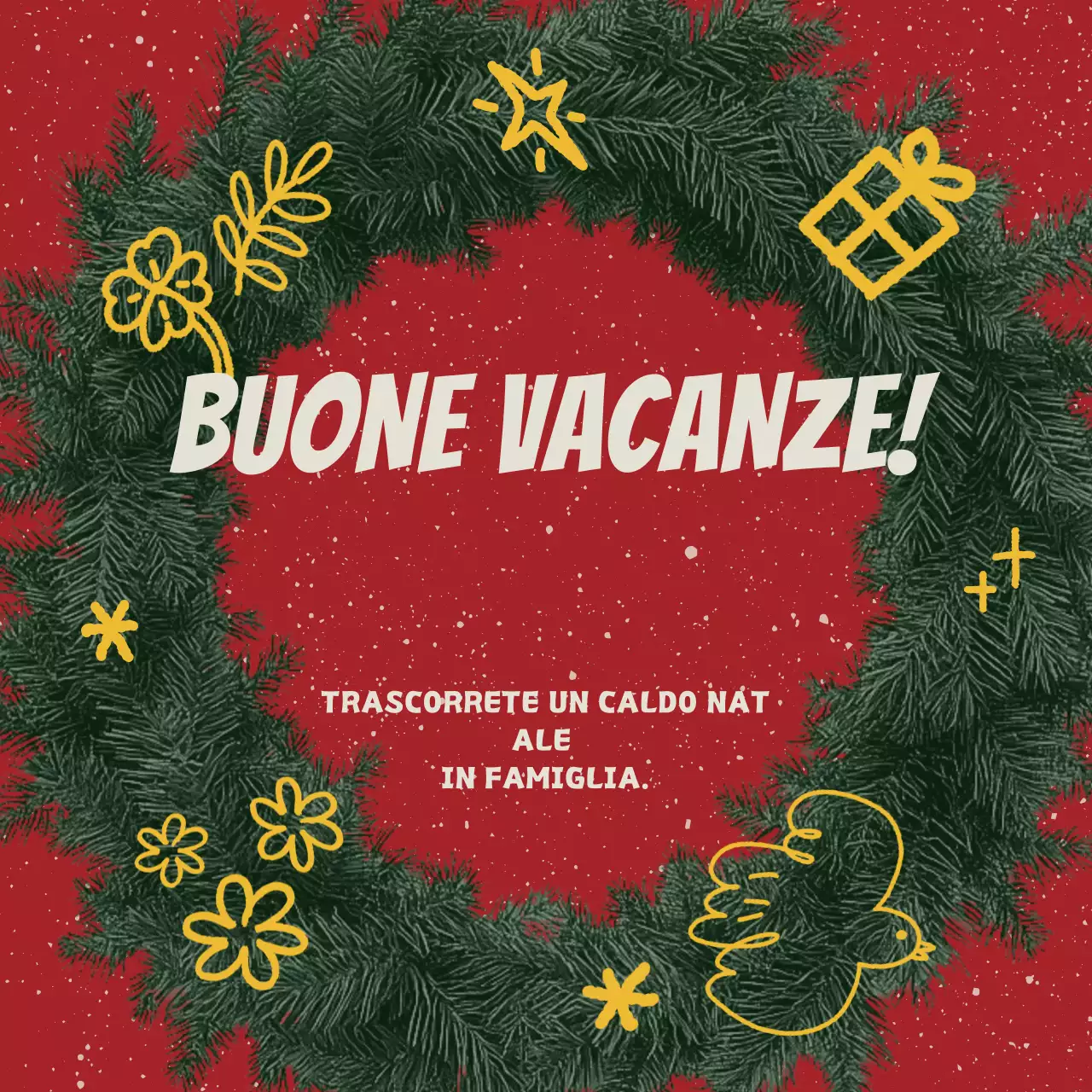 Auguri di Natale in rosso retrò