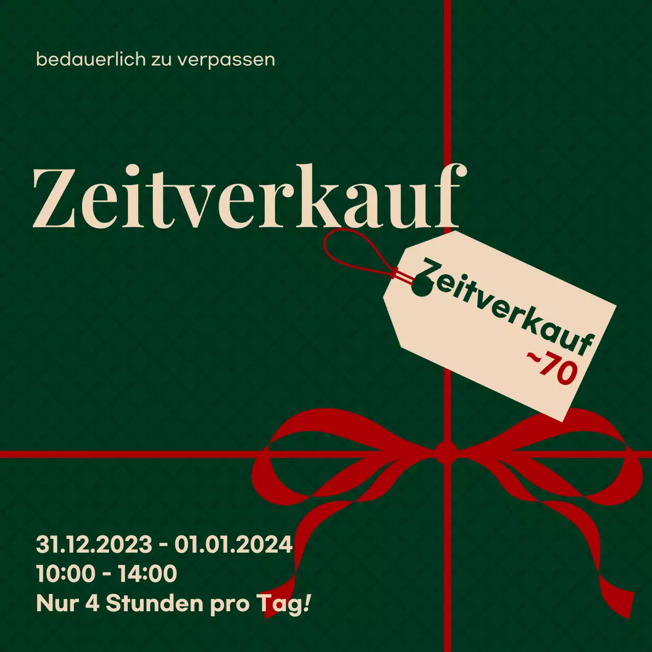 Grüner Vintage-Verkauf