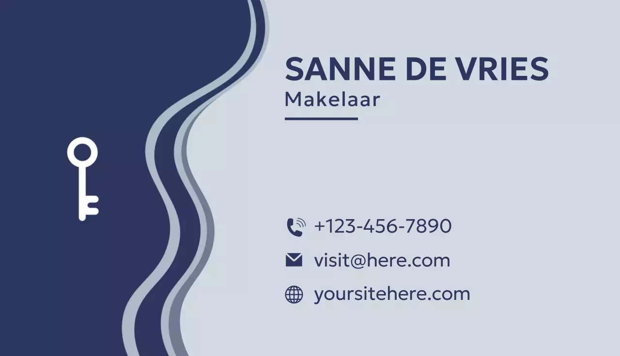 marine modern onroerend goed visitekaartje