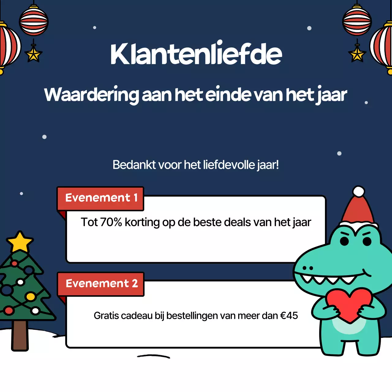 Red Christmas-marketingpromotie voor de feestdagen