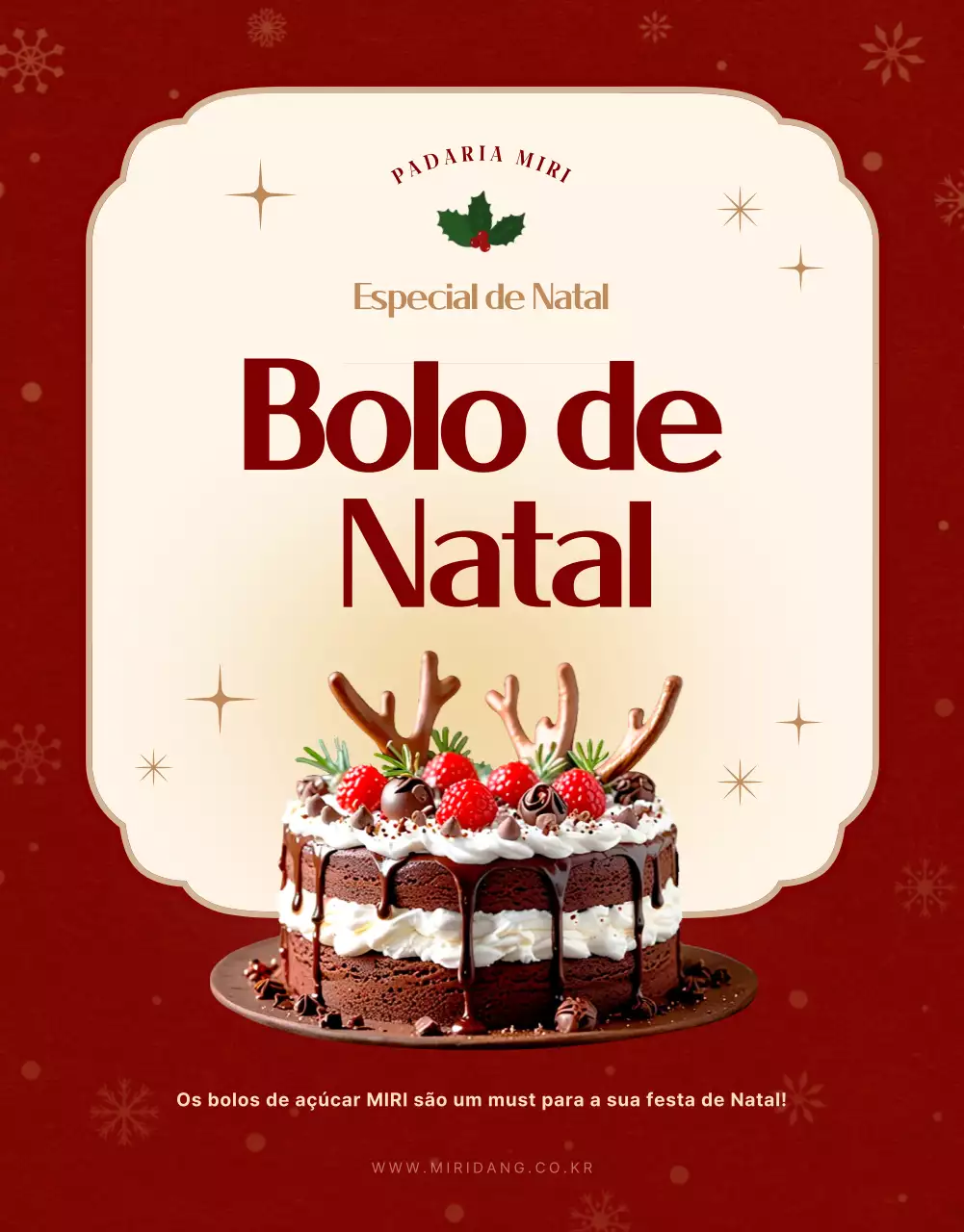 Anúncio de Natal vintage vermelho