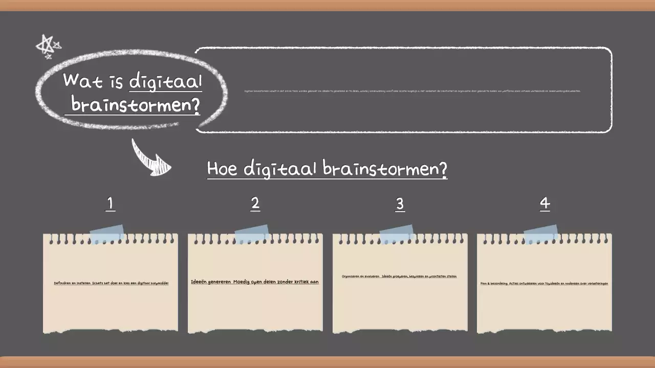 Grijze Vintage Brainstorm Presentatie