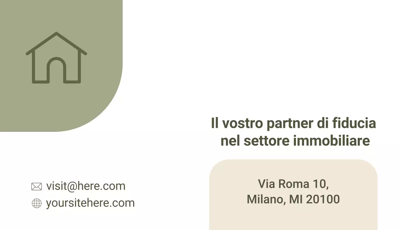 biglietto da visita immobiliare sage modern