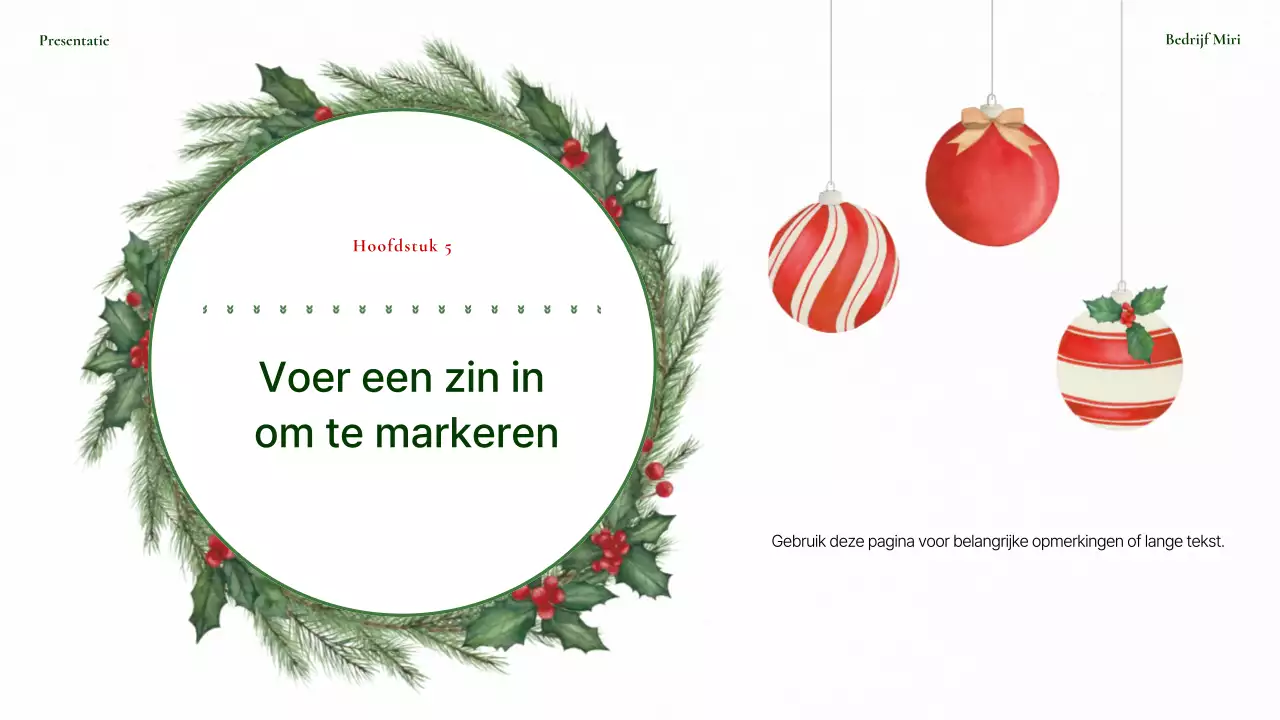 Nette planner met kerstachtergrond in rood en groen