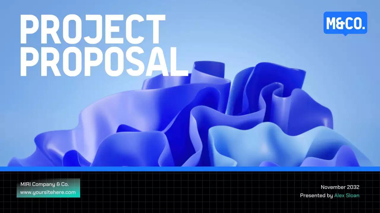 Hướng dẫn trình bày đề xuất dự án Blue Modern