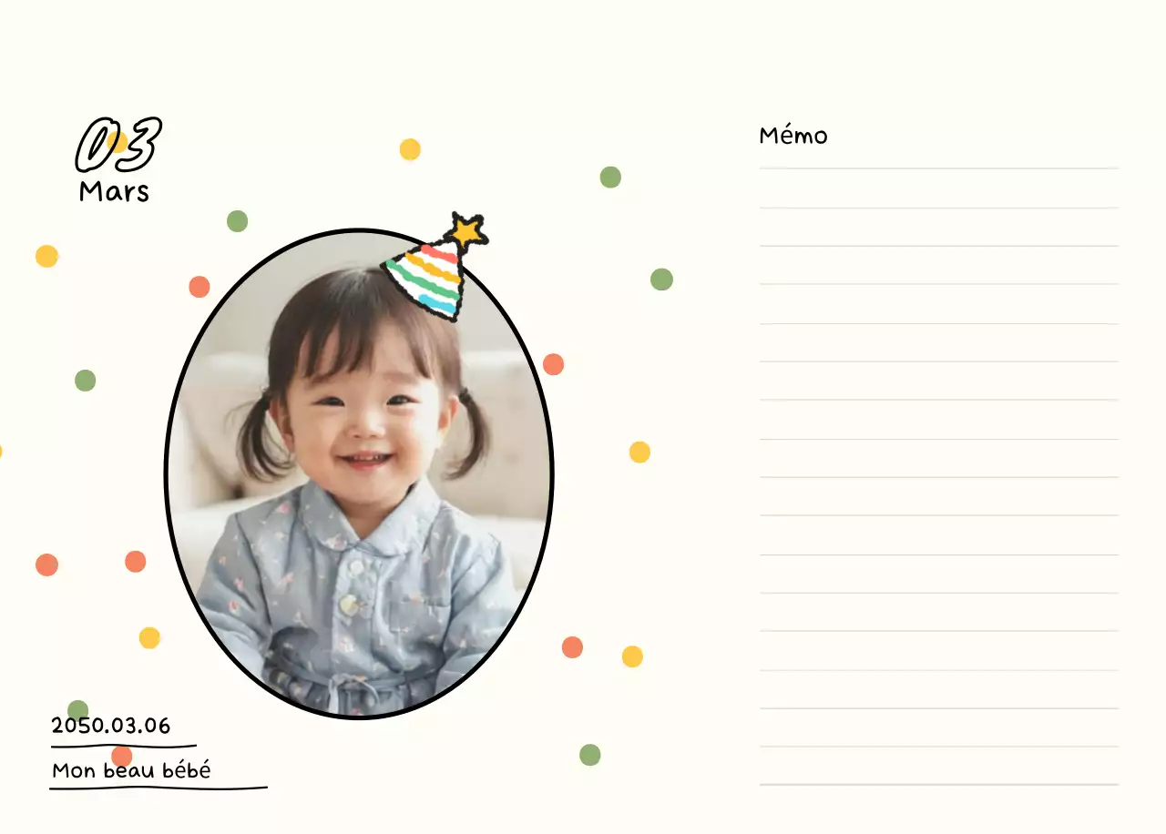 Agenda du Nouvel An blanc et joli