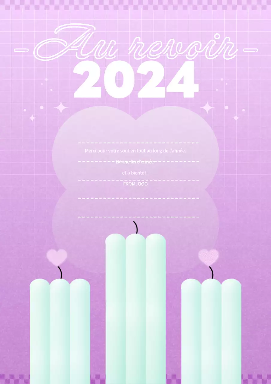 Carte de vœux de vacances Mauve Kitsch