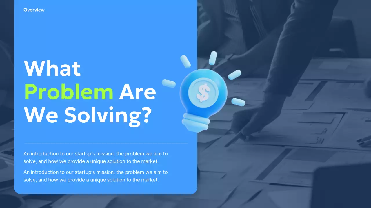 블루 모던 스타트업 피치 프레젠테이션