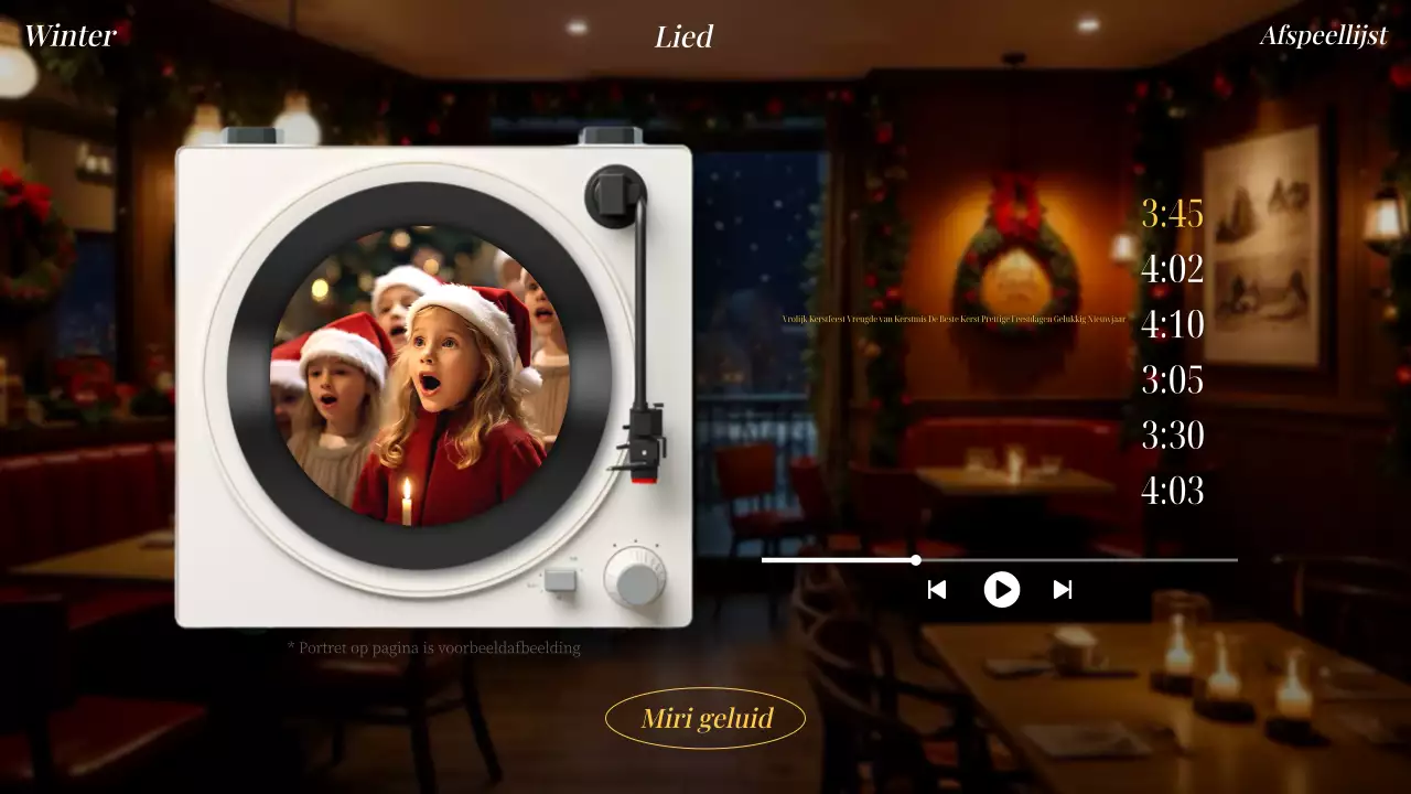 Rode vintage kerstadvertentie