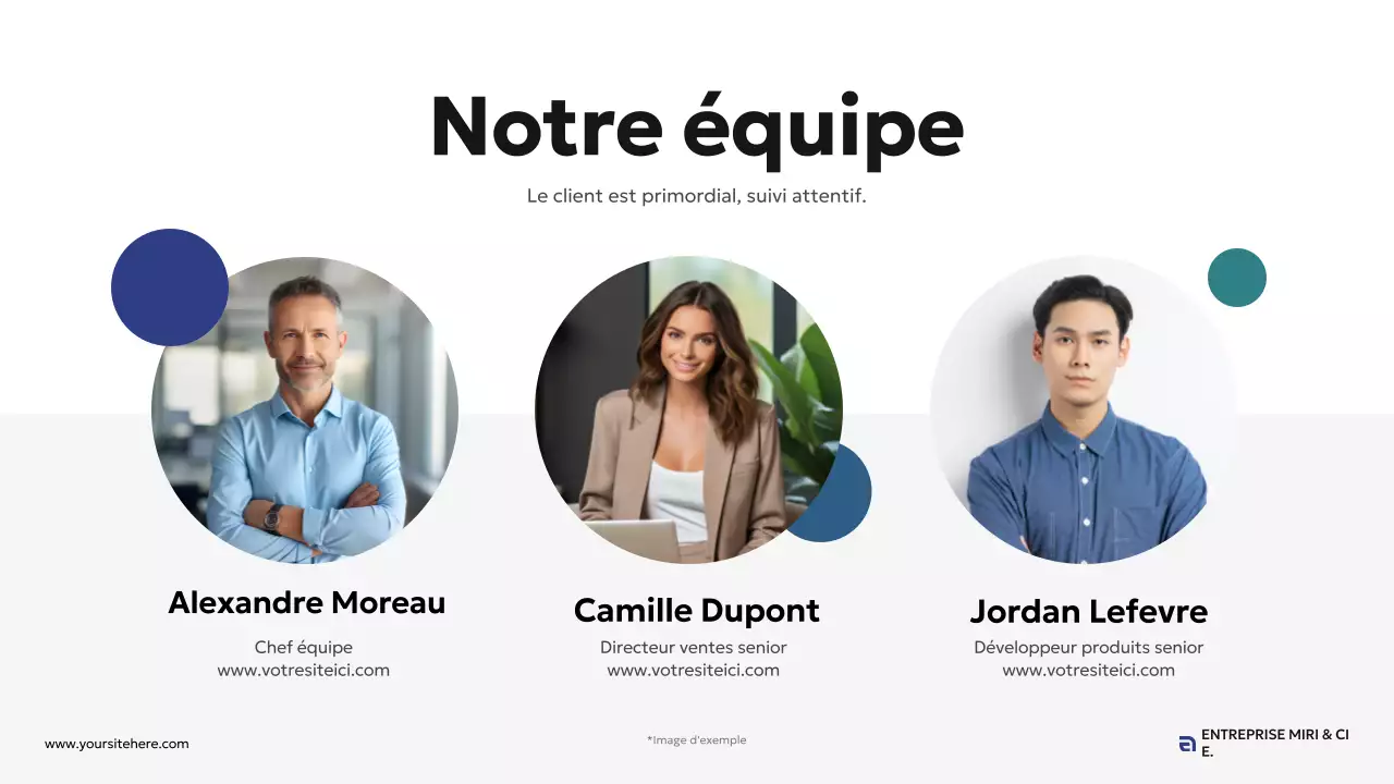 proposition d'entreprise moderne de couleur bleue