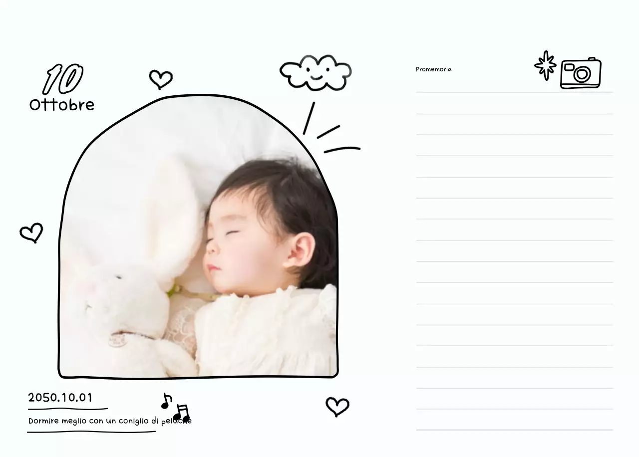 Agenda di Capodanno bianca e bella