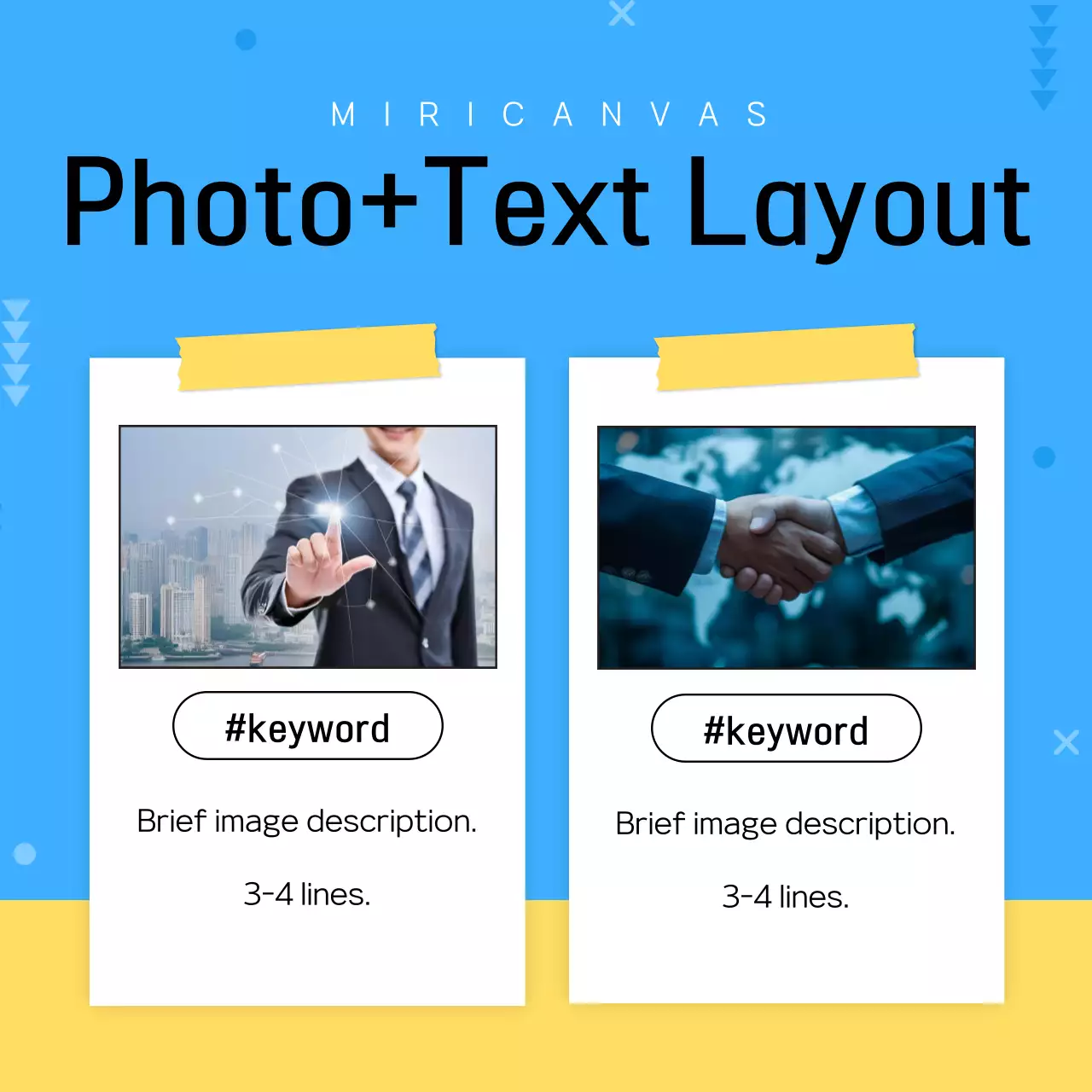 Layout de notícias moderno azul Instagram Carousel