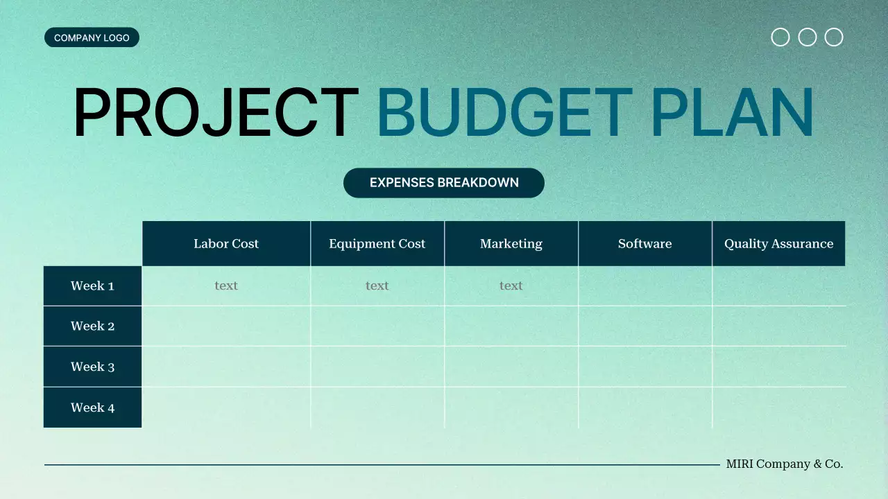 Teal Professional Project Proposal Presentation