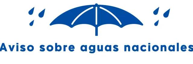 Delantal azul de comunicación de riesgos simple