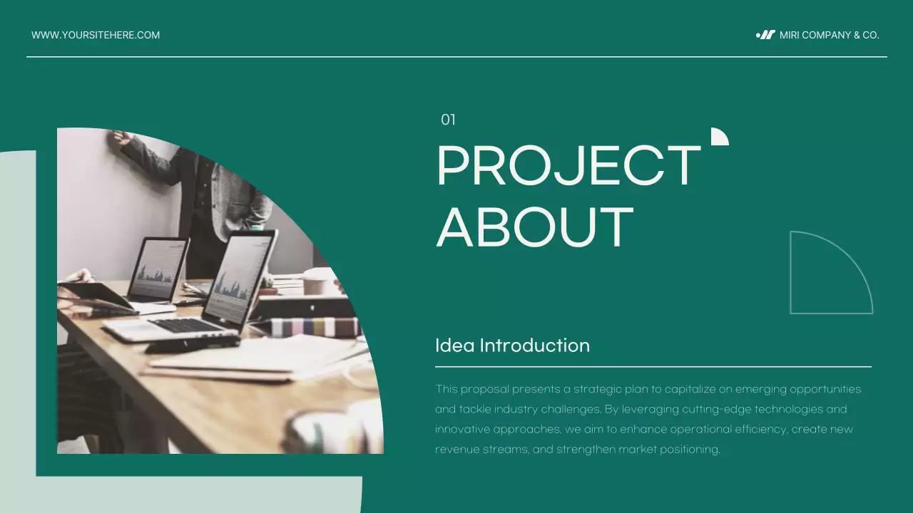 Green Minimal Project Proposal Document Presentation