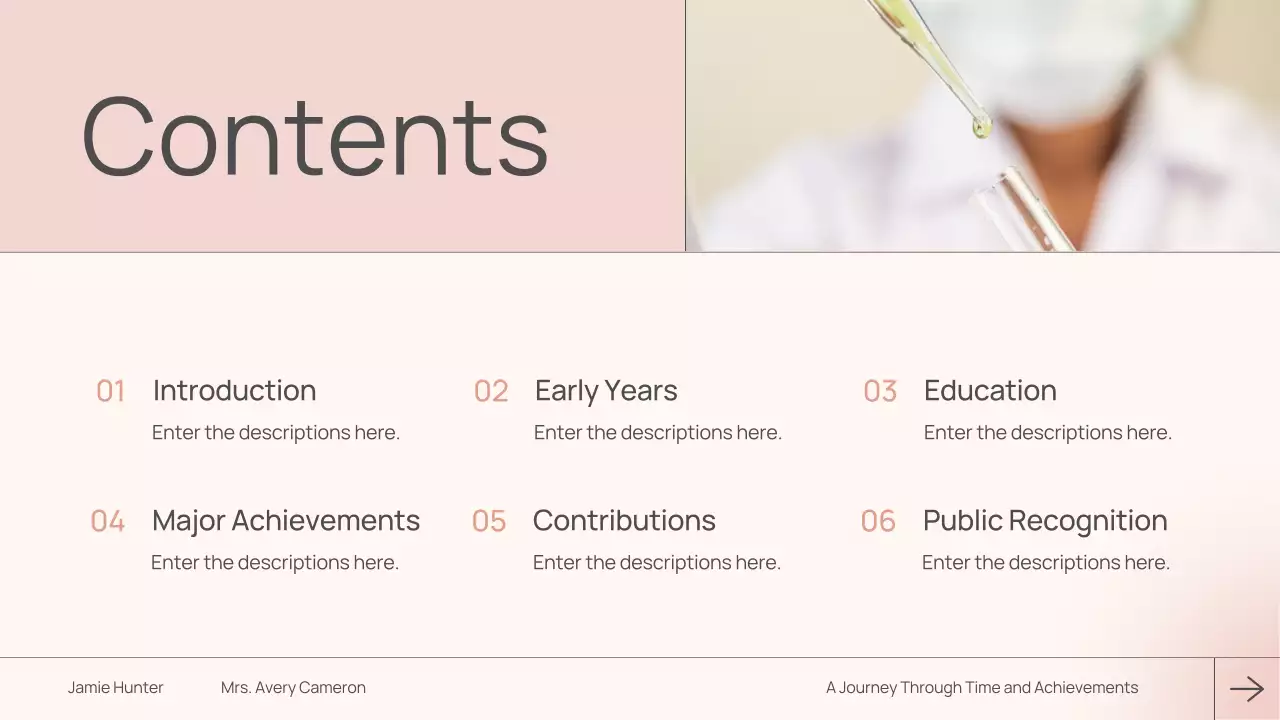 Pink Simple Biography Presentation