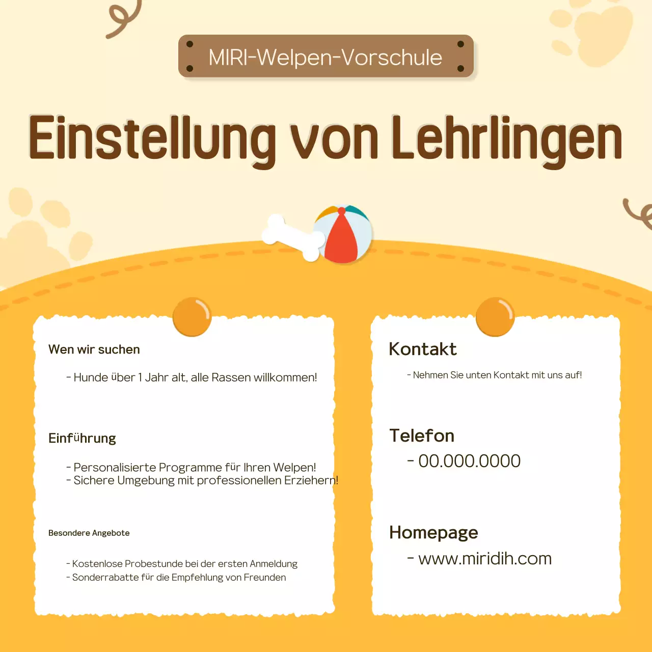 Förderung des gelben Kuscheltierkindergartens