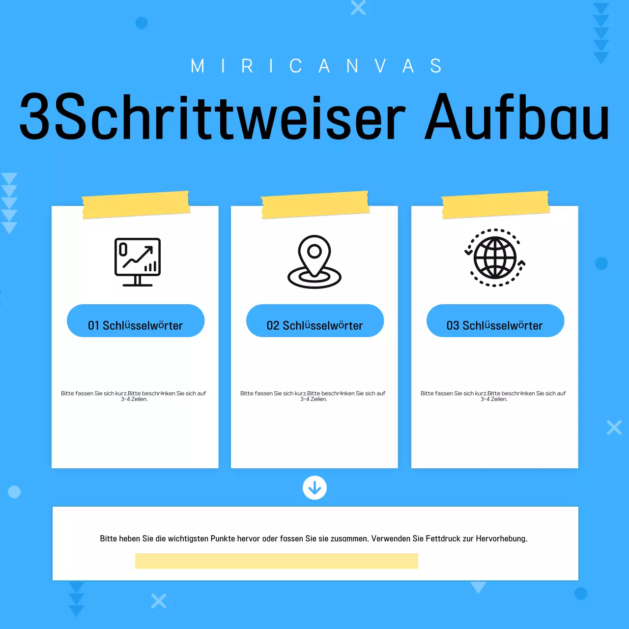 Ein einfacher Business-Newsletter in Hellblau und Weiß