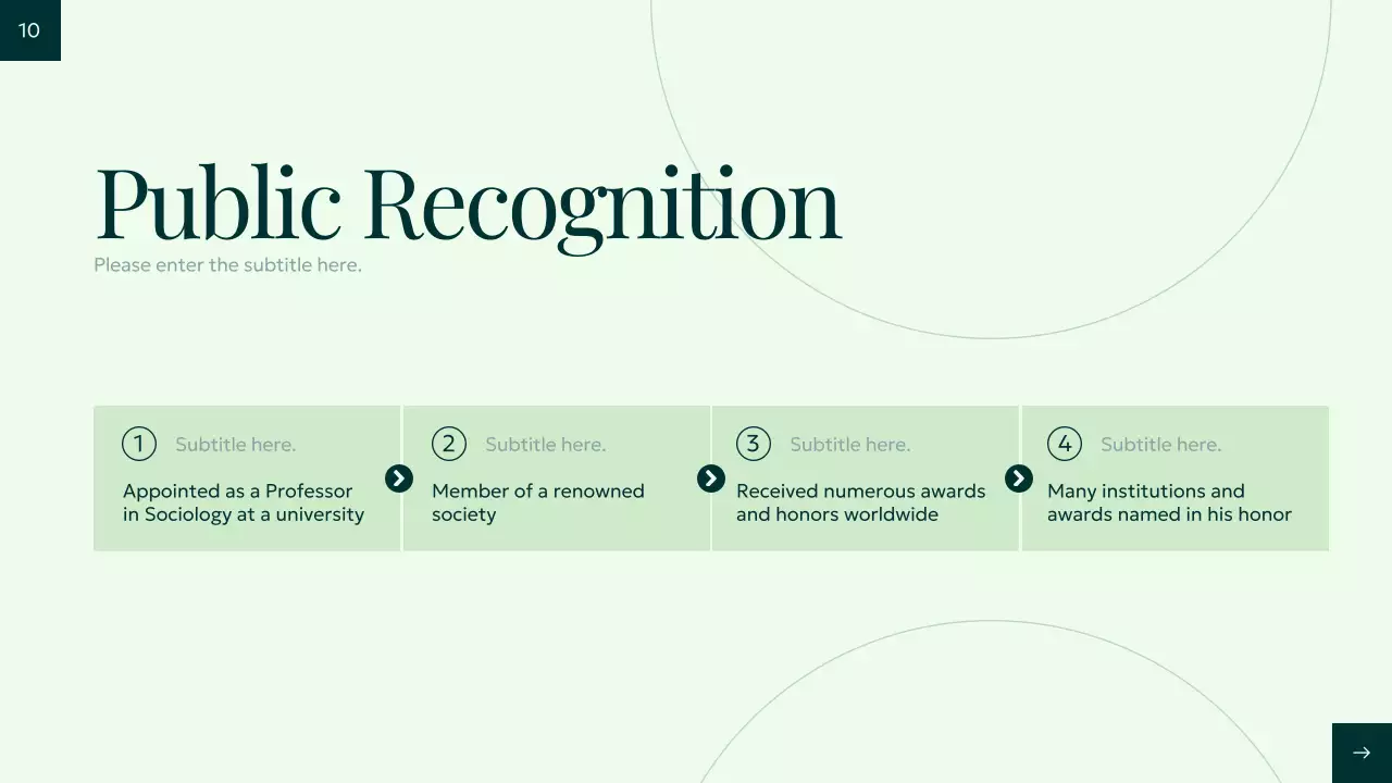 Green Elegant Biography Presentation