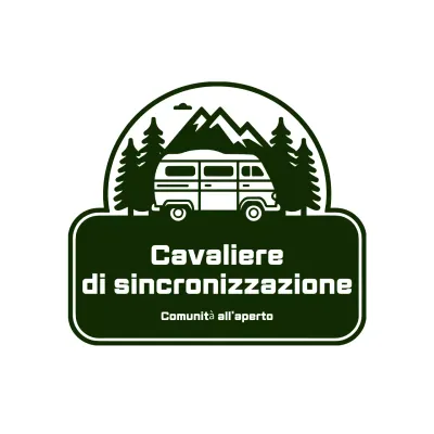 Logo comunitario all'aperto verde e rustico