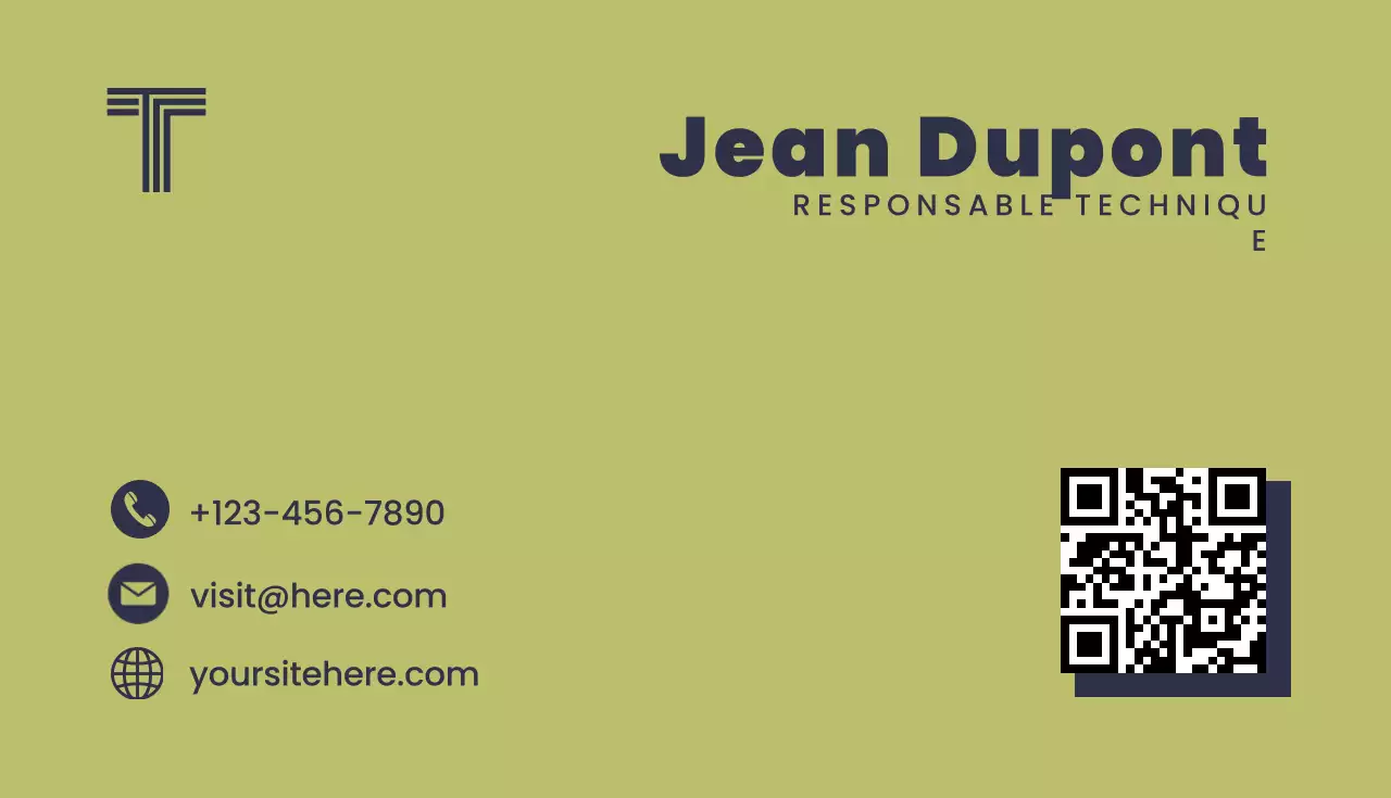 carte de visite moderne sage