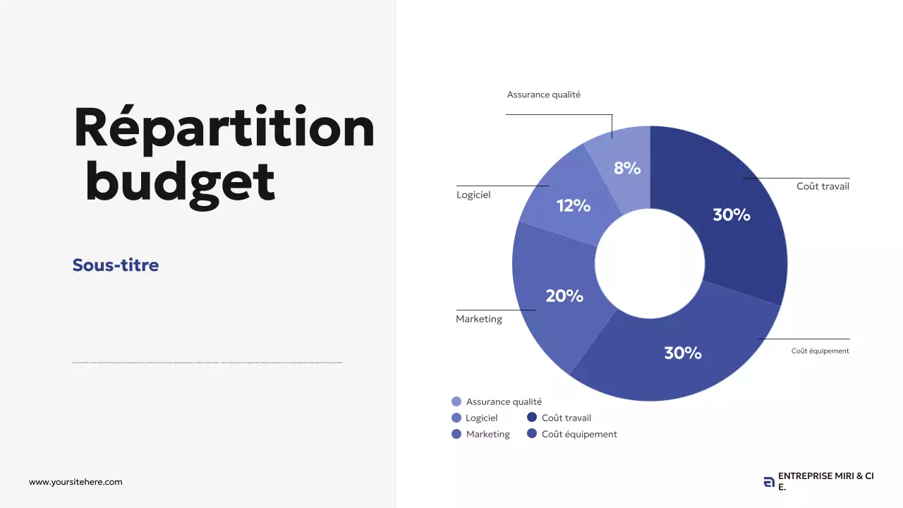 proposition d'entreprise moderne de couleur bleue