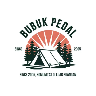 Coral Rustic Camping Announcement Logo