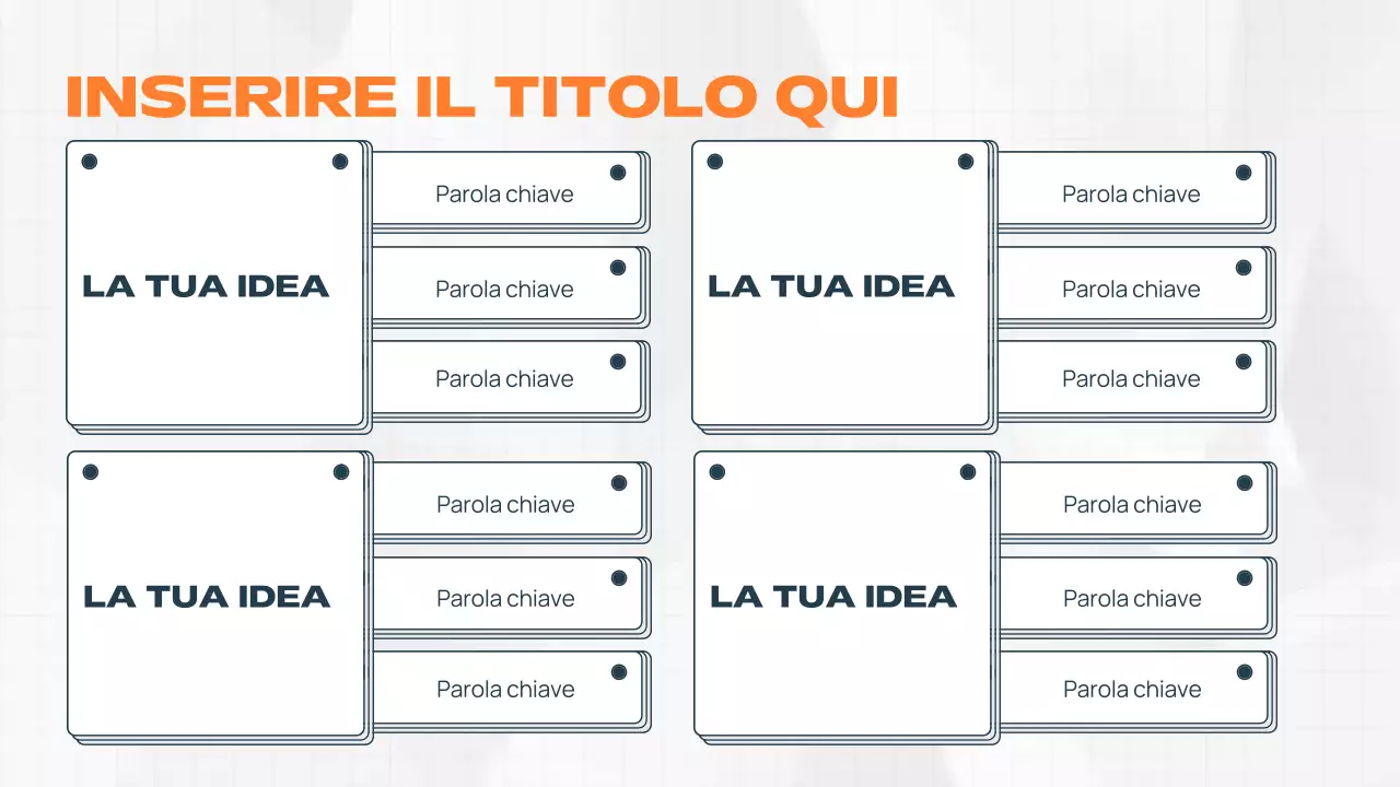 documento di brainstorming moderno arancione