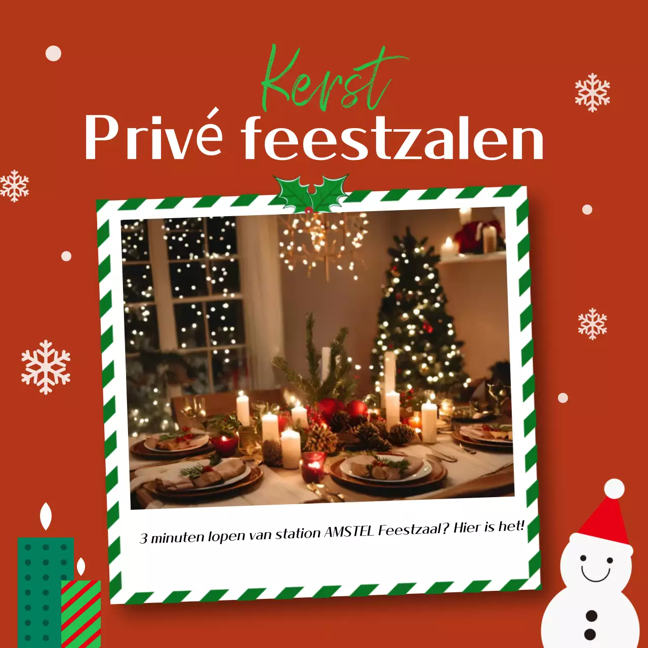 Oranje gezellige kerstevenementen