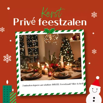 Oranje gezellige kerstevenementen