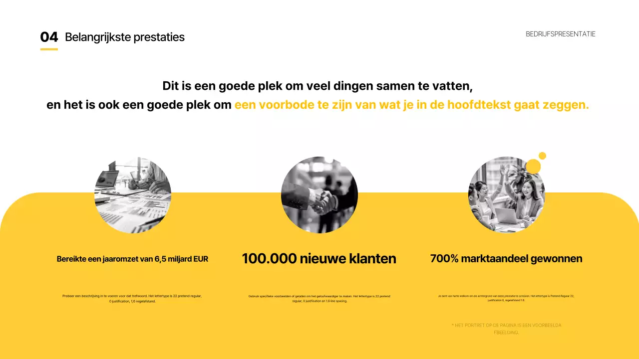 Geel Basis bedrijfsrapporten