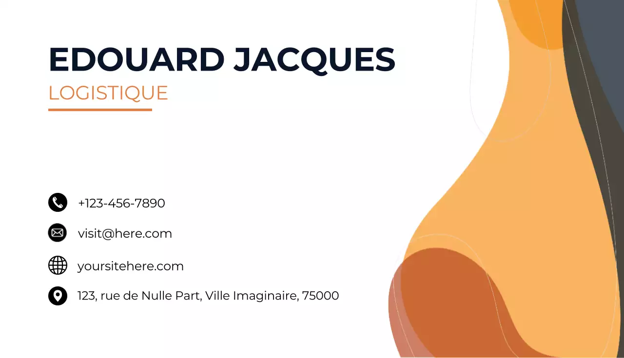 carte logistique moderne orange