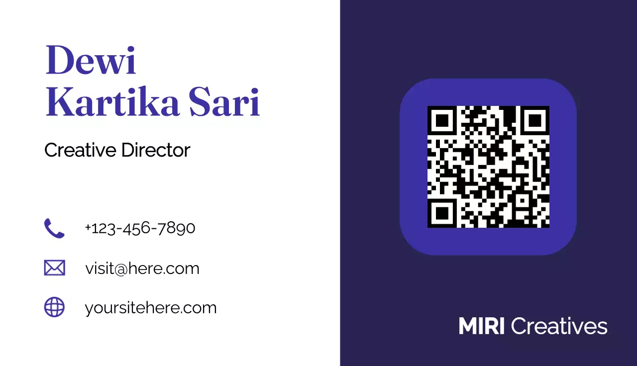 Blue Minimal Business Card