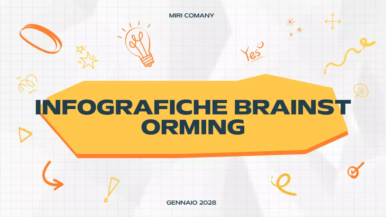 documento di brainstorming moderno arancione