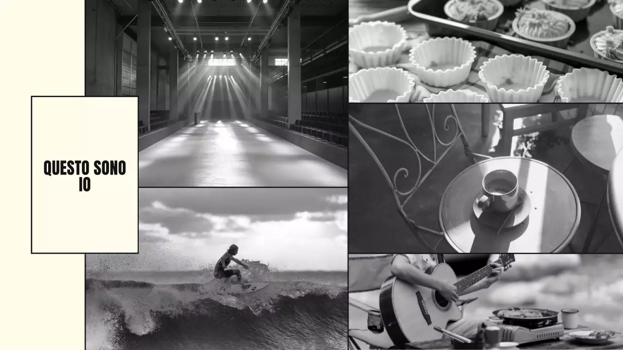 portfolio biografico minimale nero