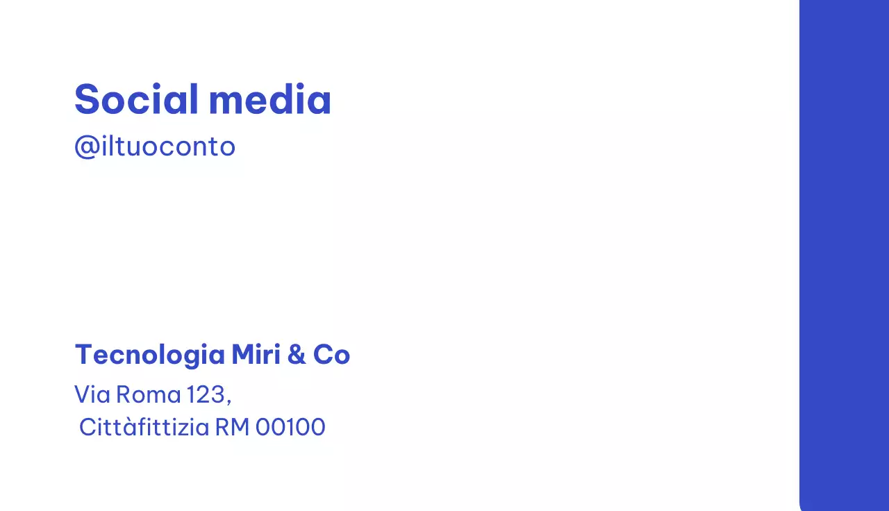 biglietto da visita geometrico blu