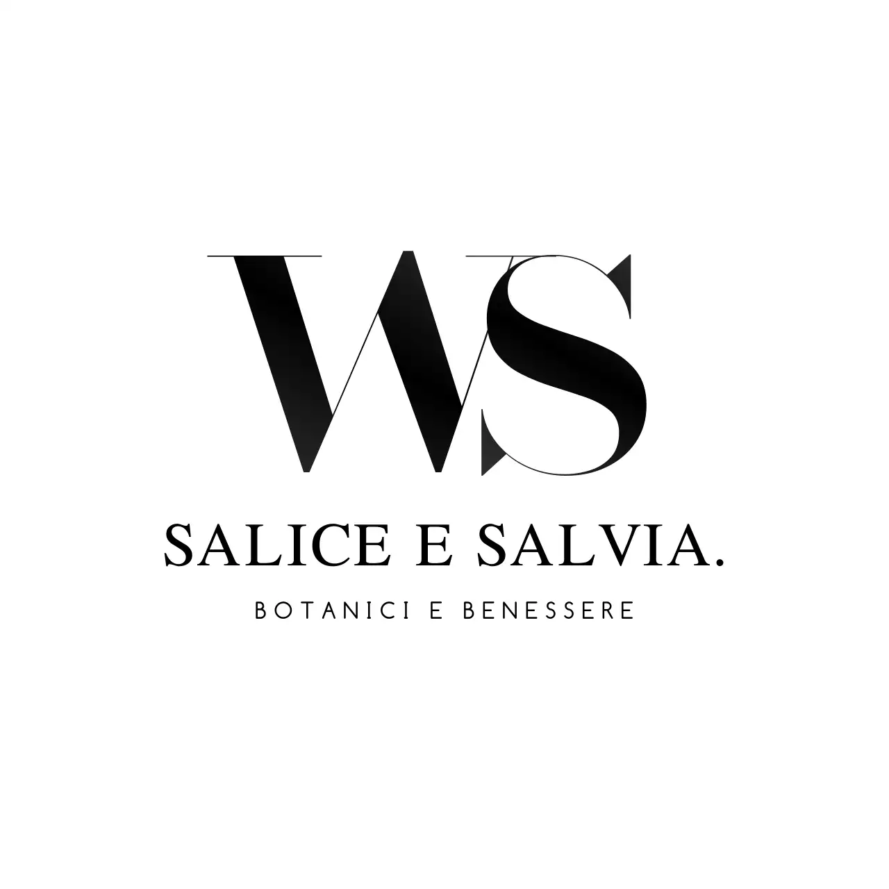 nero grassetto Lettera WS logo benessere