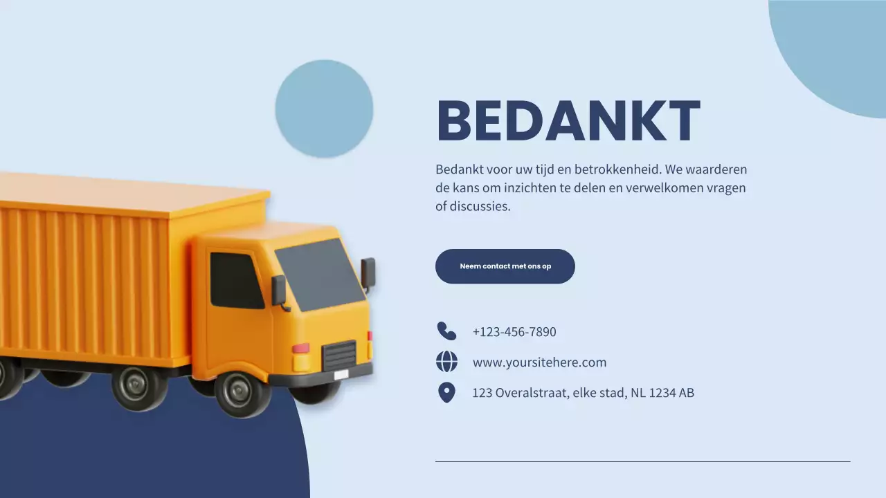 Blauw-Geel Modern Vervoer Inleiding