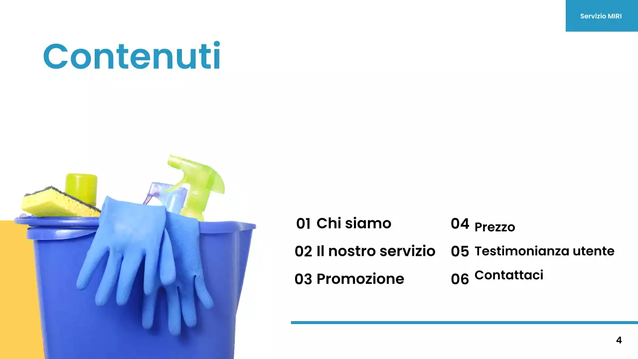 promozione servizio di pulizia moderno giallo blu