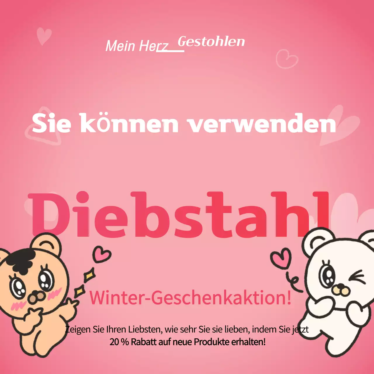 Förderung einer rosafarbenen gemütlichen Winterveranstaltung