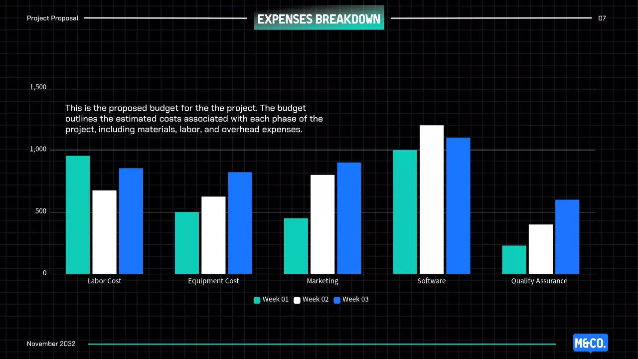 Hướng dẫn trình bày đề xuất dự án Blue Modern