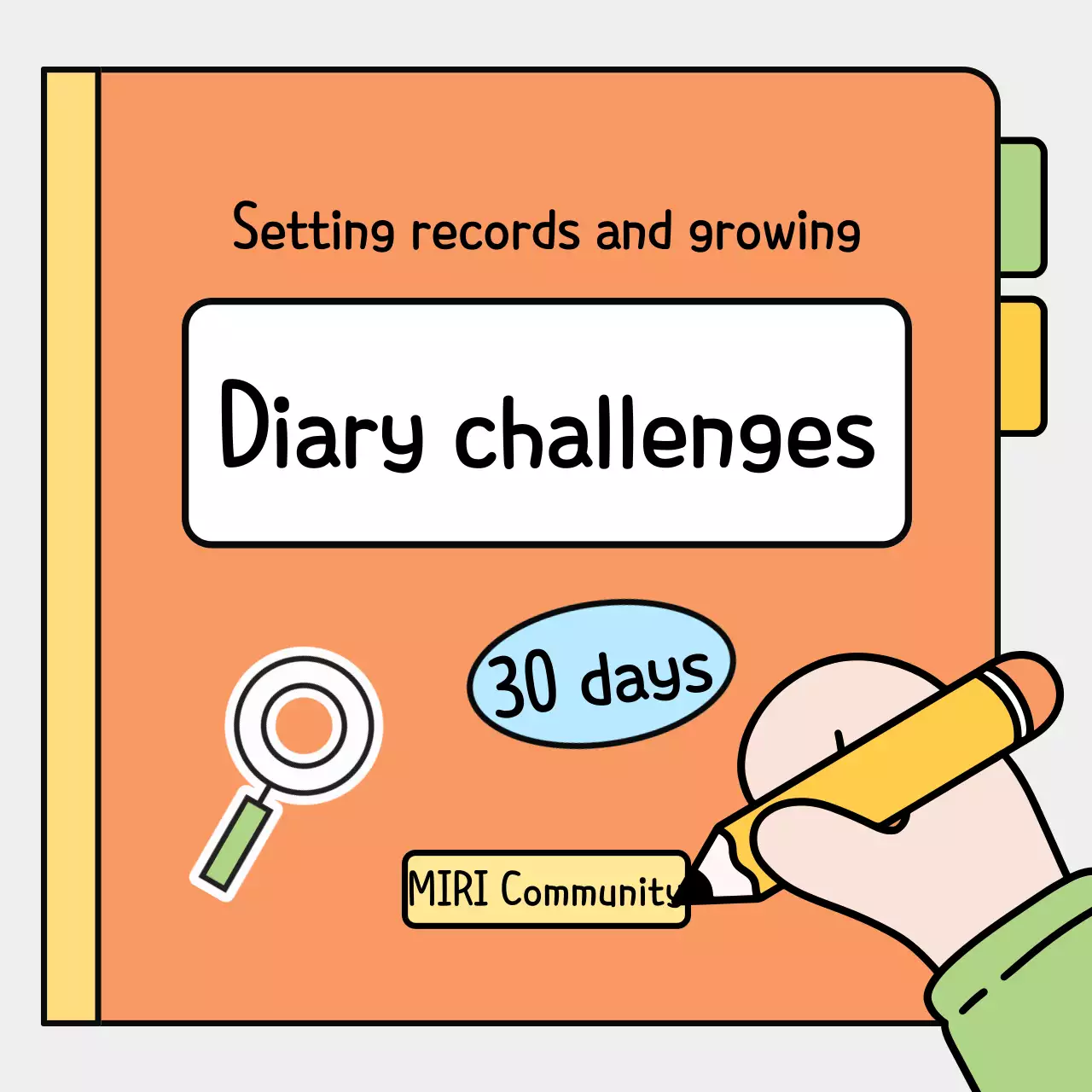 Promoção Orange Simple Diary Instagram Carousel