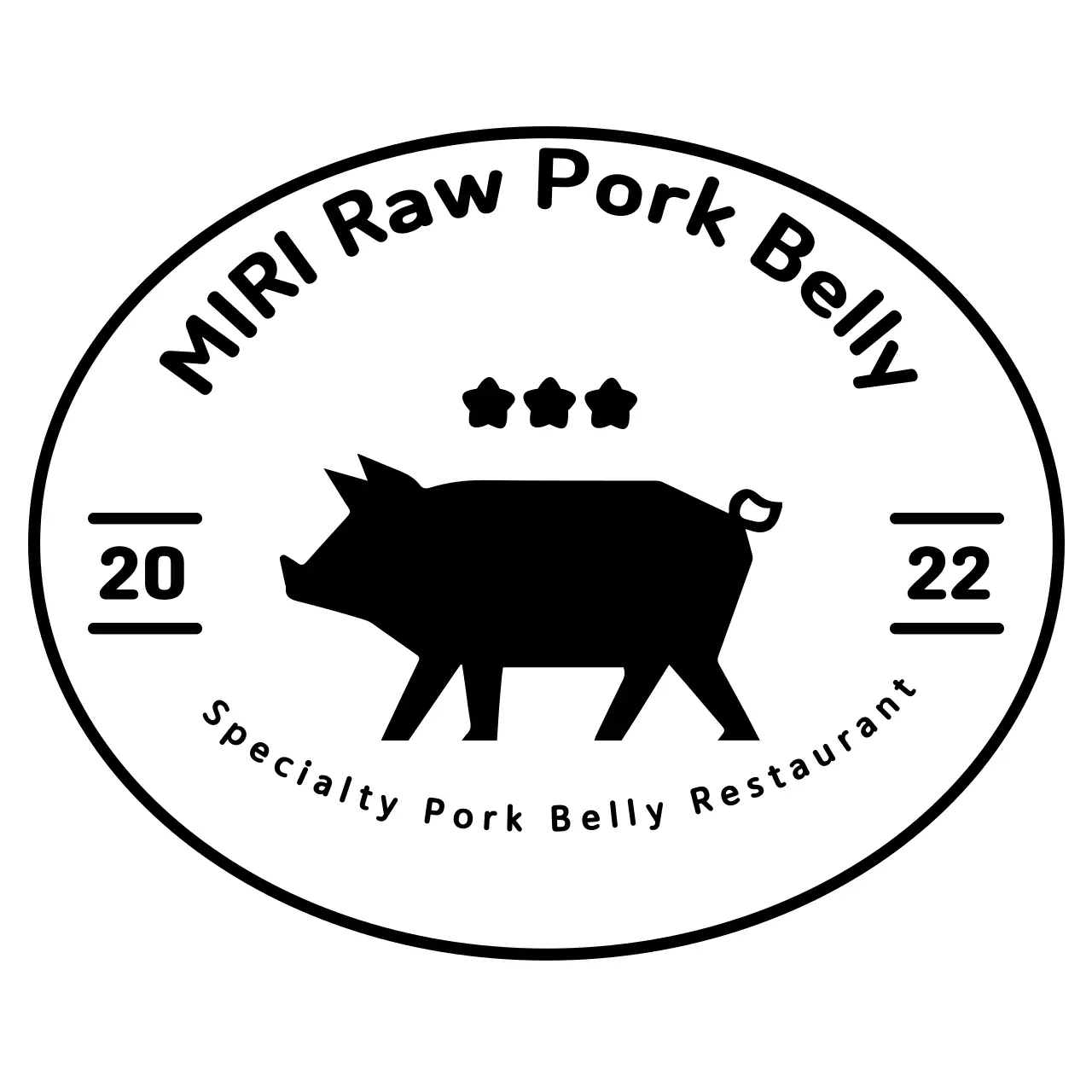 Desain logo sederhana berwarna hitam