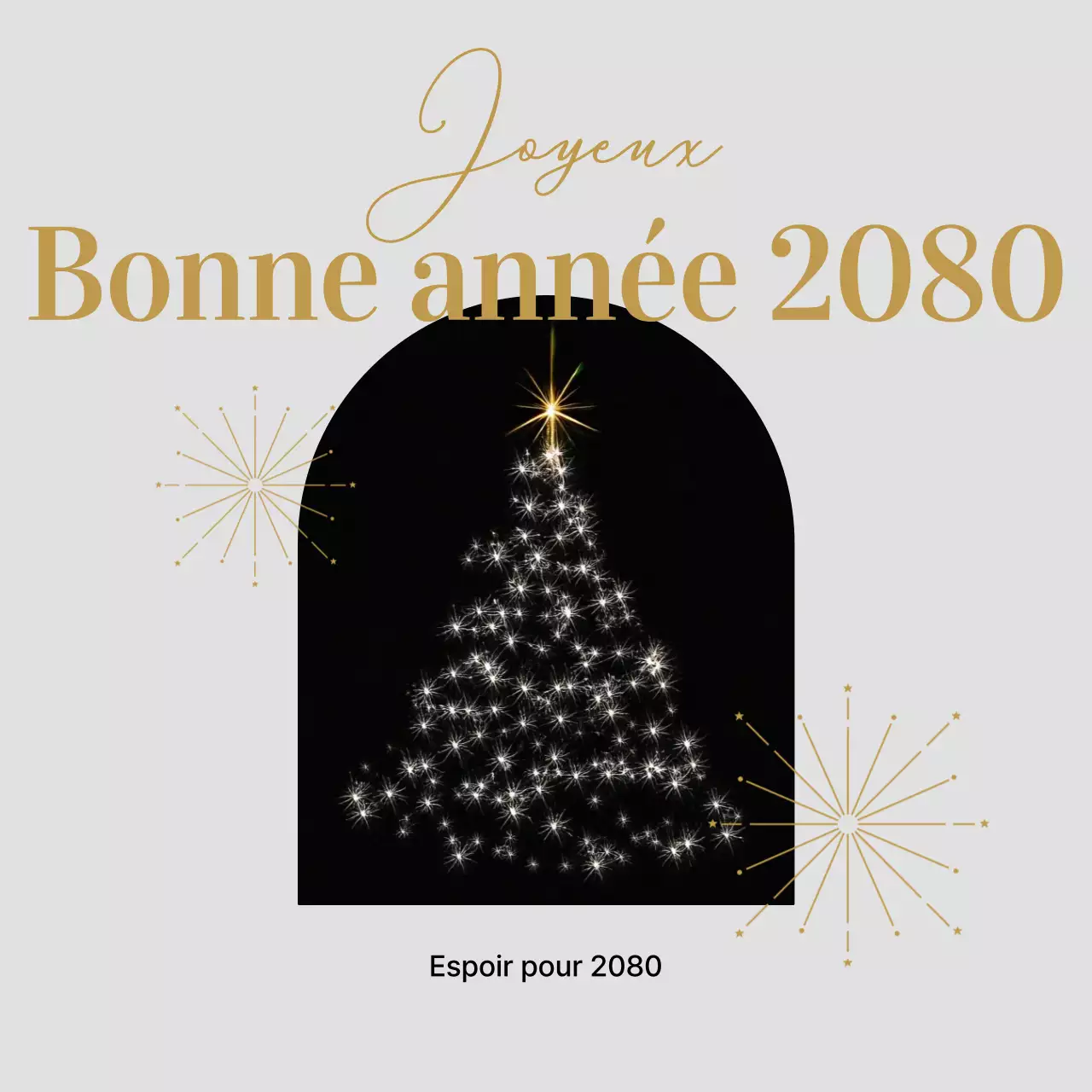 Célébration simple et grise du Nouvel An