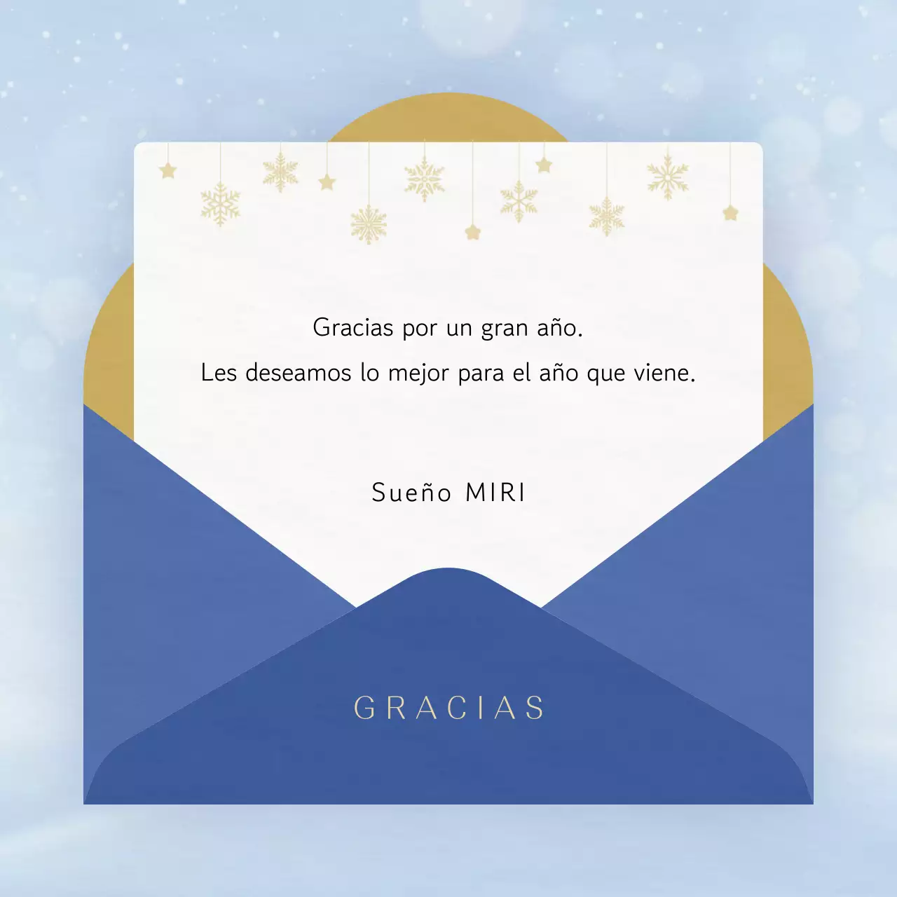 Felicitaciones navideñas Blue Simple